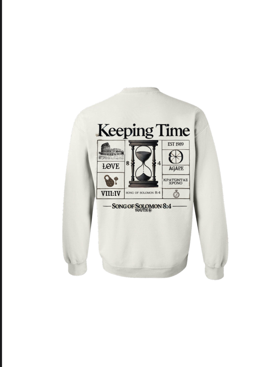 Keeping Time 2025 Sweatshirt, white